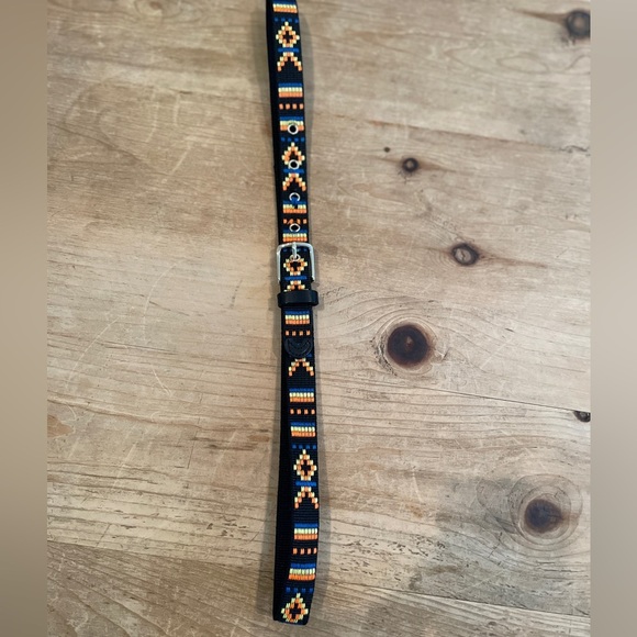 J Crew Women’s Colorful Embroidered Belt Aztec Southwestern Boho Tribal SM - Picture 2 of 9